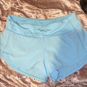 Blue Lululemon speed up 2.5 shorts